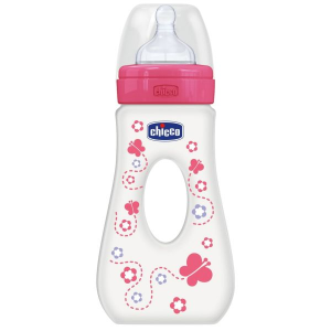 Chicco Biberão Passeio Rosa Tetina Bor 4m+ Chicco Biberão Passeio Rosa Tetina Bor 4m+