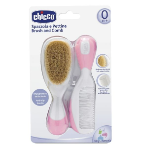 Chicco Escova Pente Cerda Cor de Rosa Chicco Escova Pente Cerda Cor de Rosa
