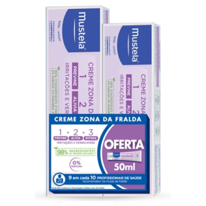 Mustela Bebé Creme Zona Fralda 123 100ml com Oferta de 2ª Embalagem 50ml Mustela Bebé Creme Zona Fralda 123 100ml com Oferta de 2ª Embalagem 50ml