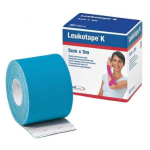 Leukotape K Ligadura Elastica Adesiva 5x5cm Azul
