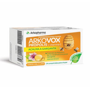 Arkovox Propolis+ Vitamina C Mel/Limo Comprimidos X24