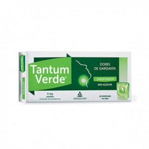 Tantum Verde Menta Sem Açucar, 3mg x20 pastilhas Tantum Verde Menta Sem Açucar, 3mg x20 pastilhas