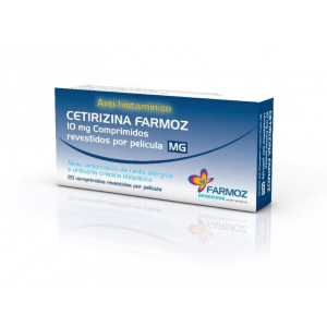 Cetirizina Farmoz MG, 10mg Comprimidos Revestidos X20 Cetirizina Farmoz MG, 10mg Comprimidos Revestidos X20