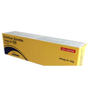Diclofenac Azevedos MG, 10 mg/g-100g Gel Bisnaga X1 Diclofenac Azevedos MG, 10 mg/g-100g Gel Bisnaga X1