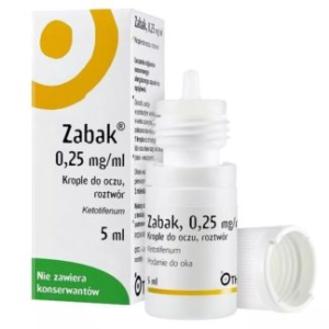 Zabak , 0.25 mg/ml Solução Colírio Frasco conta-gotas 5ml Zabak , 0.25 mg/ml Solução Colírio Frasco conta-gotas 5ml