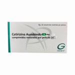 Cetirizina Aurobindo MG, 10mg Comprimidos Revestidos X20