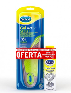 Scholl GelActiv Sport Palmilha Homem 2 Unidade(s) 42 - 48 com Oferta de Fresh Step antitranspirante pés 150 ml Scholl GelActiv Sport Palmilha Homem 2 Unidade(s) 42 - 48 com Oferta de Fresh Step antitranspirante pés 150 ml