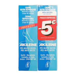 Akileïne Duo Creme nutri-reparador 2 x 50 ml com Desconto de 5? na 2ª Embalagem Akileïne Duo Creme nutri-reparador 2 x 50 ml com Desconto de 5? na 2ª Embalagem