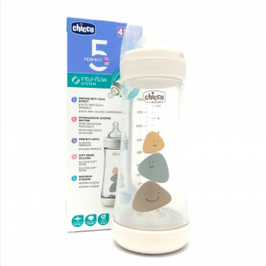 Chicco Biberão Perfect5 Branco Fluxo Rápido Silicone 300ml Chicco Biberão Perfect5 Branco Fluxo Rápido Silicone 300ml
