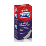 Durex Sensitivo Preservativo Contacto Total X12