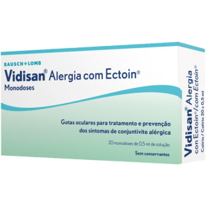 Vidisan Alergia Ectoin Colírio 0,5ml X20 Vidisan Alergia Ectoin Colírio 0,5ml X20