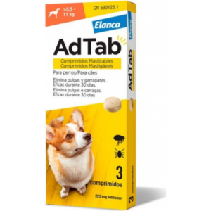 ADTAB Comprimidos 225mg X3 Cão >5,5-11kg ADTAB Comprimidos 225mg X3 Cão >5,5-11kg