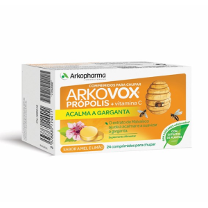 Arkovox Propolis+ Vitamina C Mel/Limão Comprimidos X24 Arkovox Propolis+ Vitamina C Mel/Limão Comprimidos X24